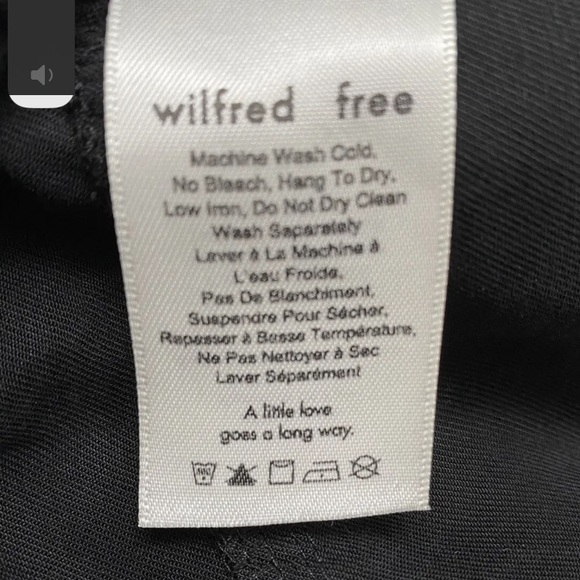 WILFRED FREE ARITZIA -Black Beatriz Drawstring Short Overall Romper Small EUC - Picture 10 of 12